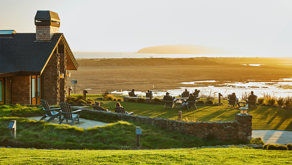 The Lodge at Bodega Bay Waveside Patio Fire Pit Water Views Sunset