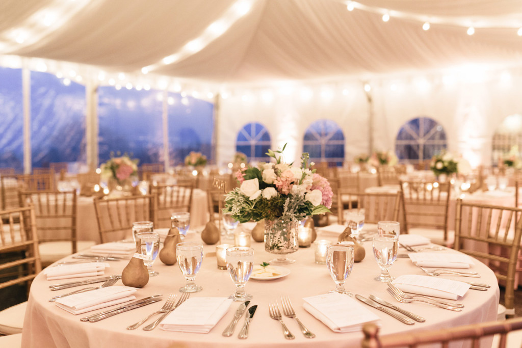 The Lodge at Bodega Bay Waveside Patio Wedding Tent Fairy Lighting Exterior Rounds