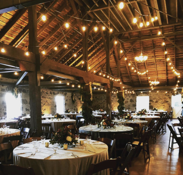 Stone Building Upstairs Event Set Up