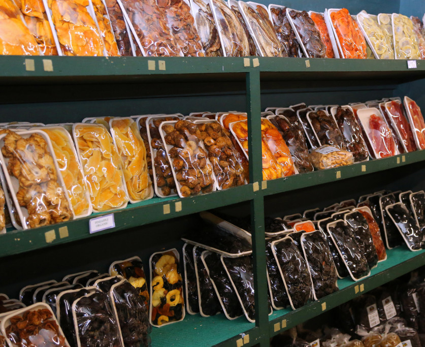Our dried fruits and nuts selection is awesome
