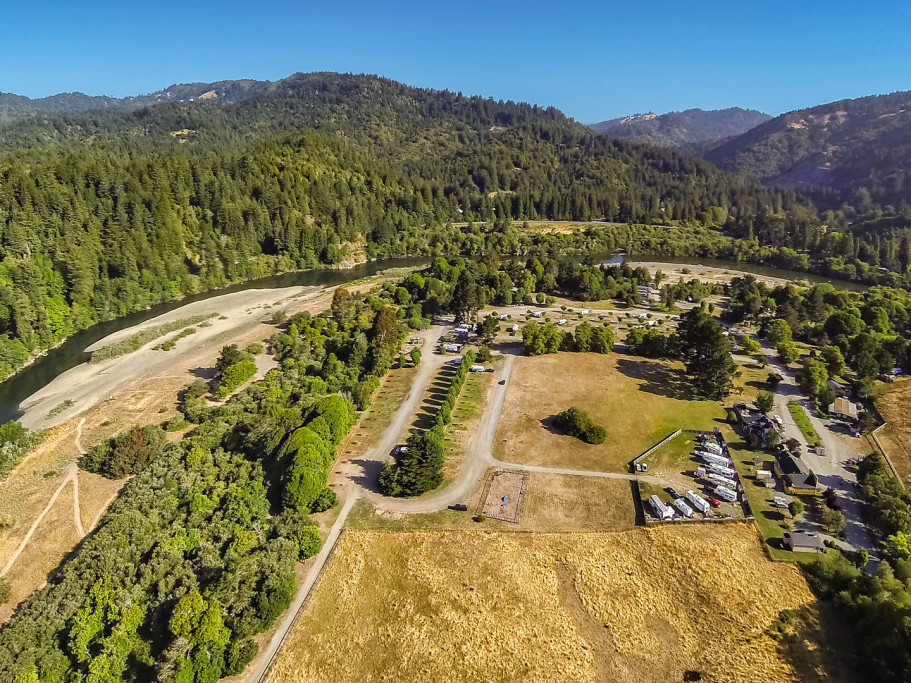 Aerial view of Casini Ranch Family Campground