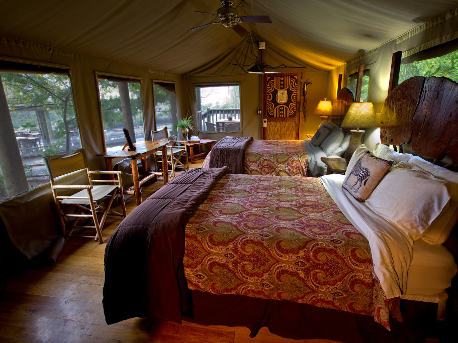 Glamping in style at Safari West Wildlife Preserve & African Tent Camp