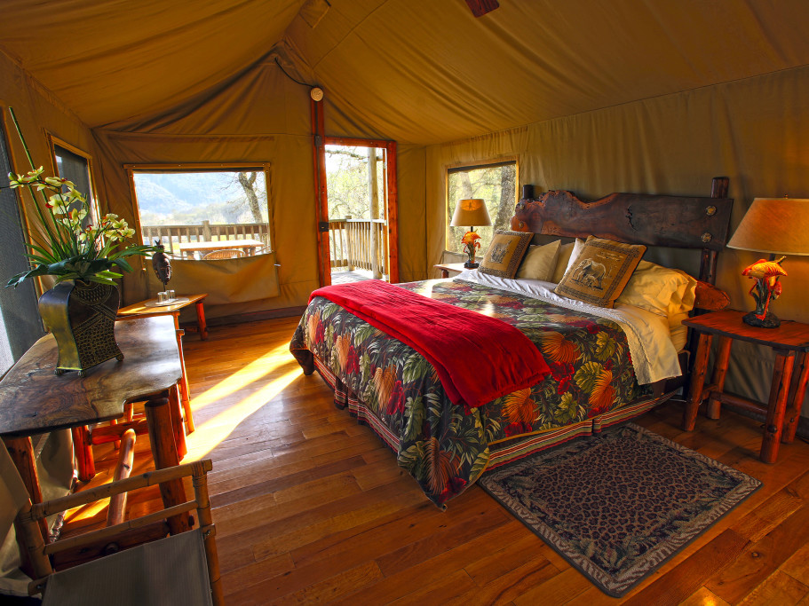 Glamping in style at Safari West Wildlife Preserve & African Tent Camp