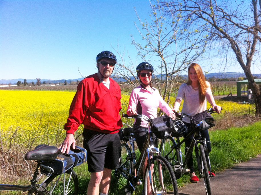 Vibrant Mustard Fields! - Fields of mustard on beautiful scenic trails on route to wineries with Ace It Bike Tours