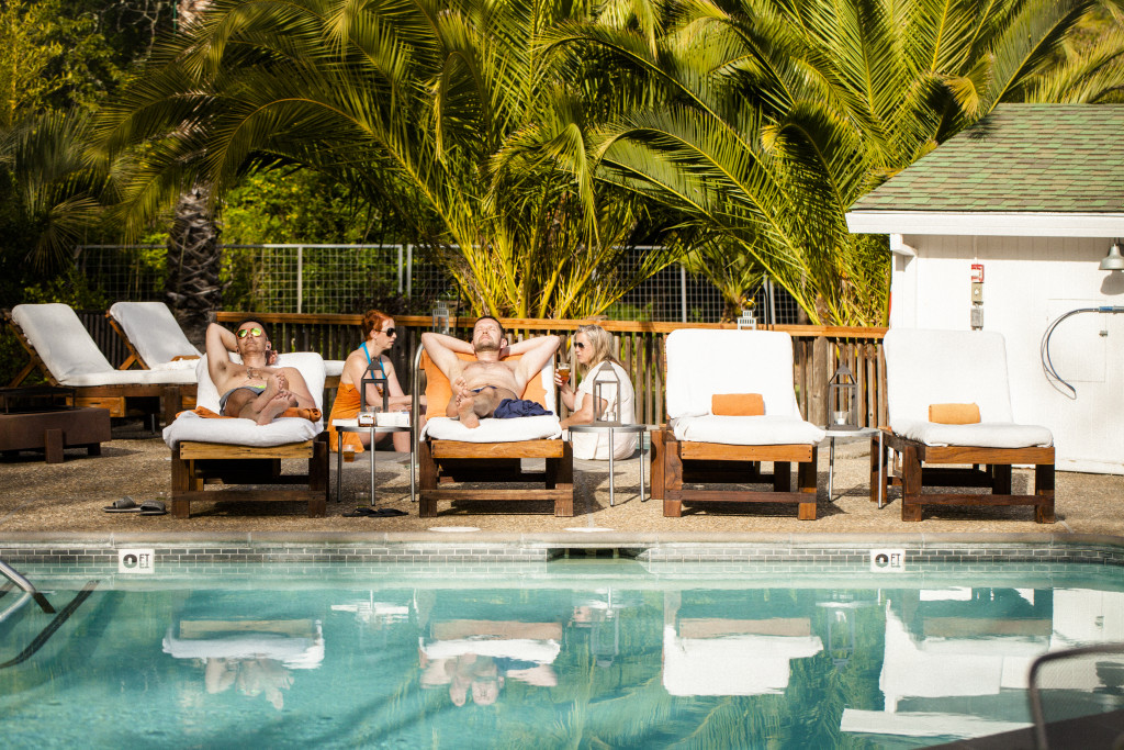 boon hotel + spa - poolside lounging
