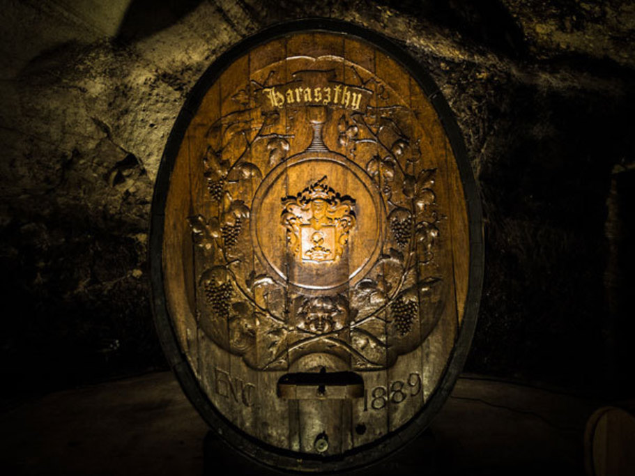 Buena Vista Winery Champagne Cellars Cave - Haraszthy Cask in Champagne Cellars Cave