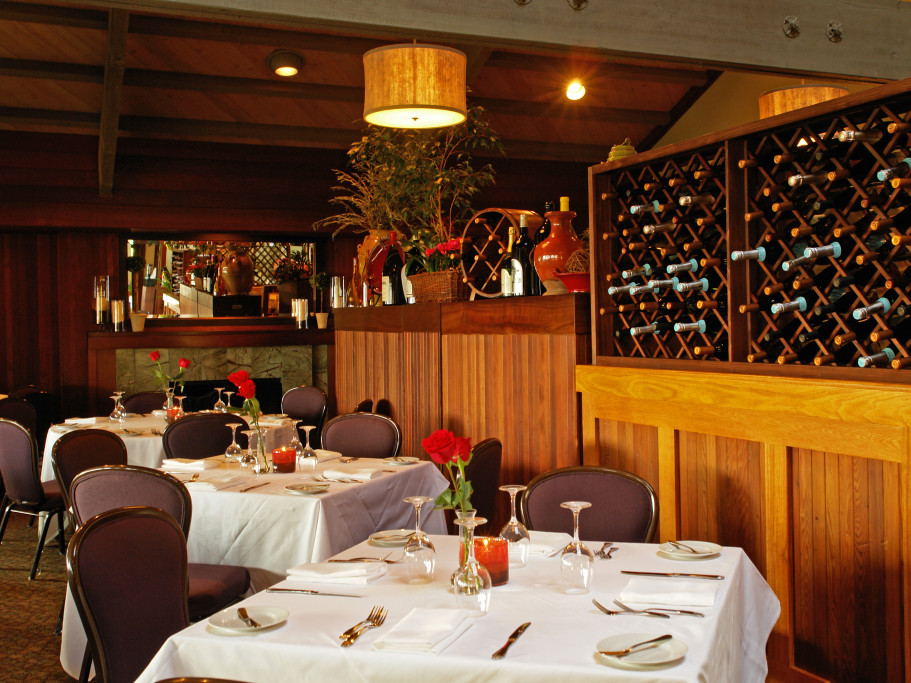The dining room at the Bay View Restaurant at Inn at the Tides