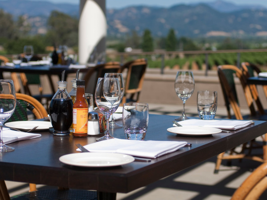Dine on the patio at Rustic at Francis Ford Coppola Winery