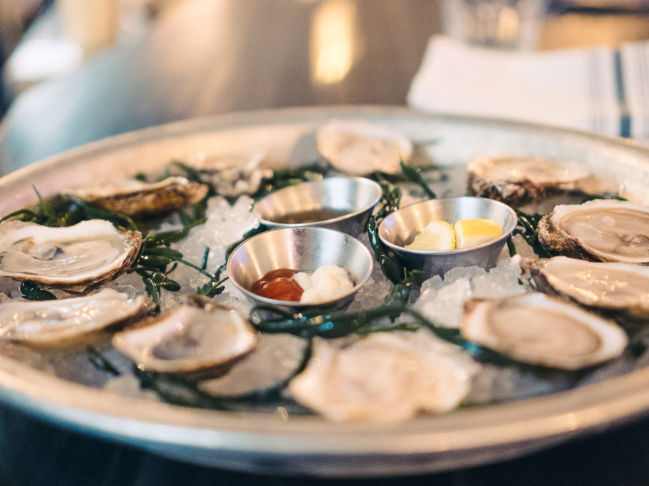 Oysters on the half shell at The Shuckery