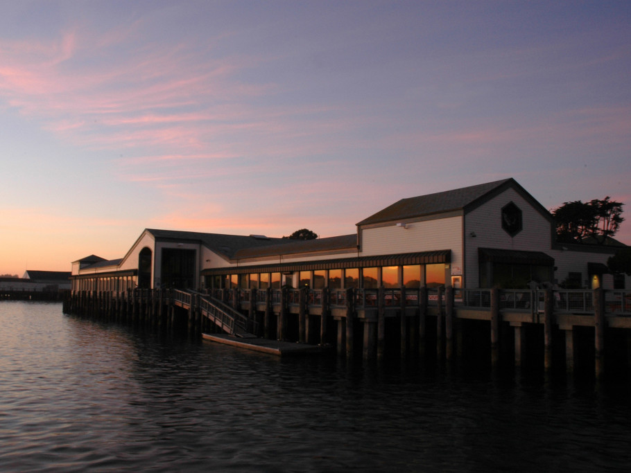 Tides Wharf Restaurant at sunset
