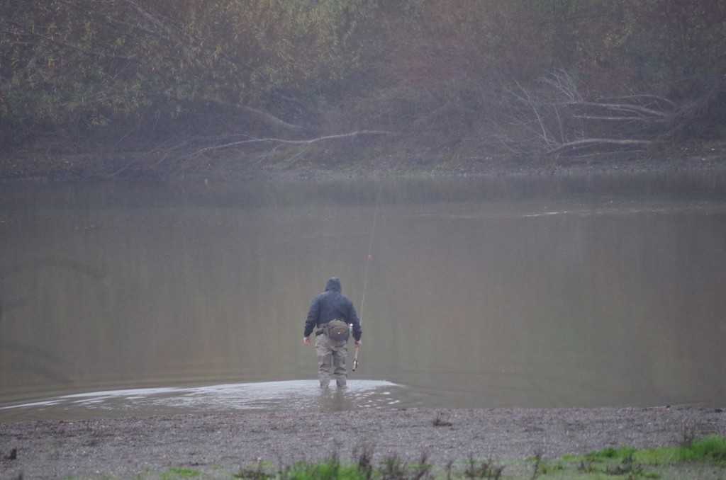 Fishing in the river at Casini Ranch Campground