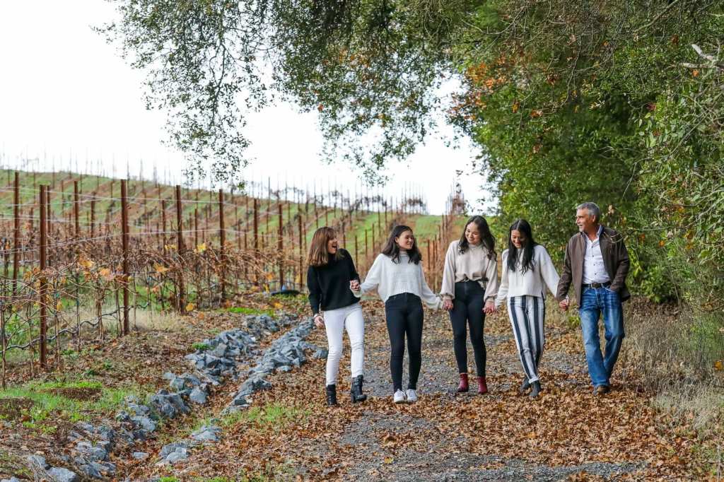 Flanagan Family at Their Boutique Healdsburg Winery in Sonoma Wine Country