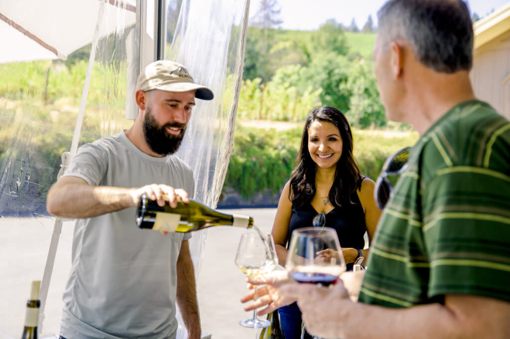 Pouring Fine Sonoma Wines During a Private Healdsburg Winery Tasting