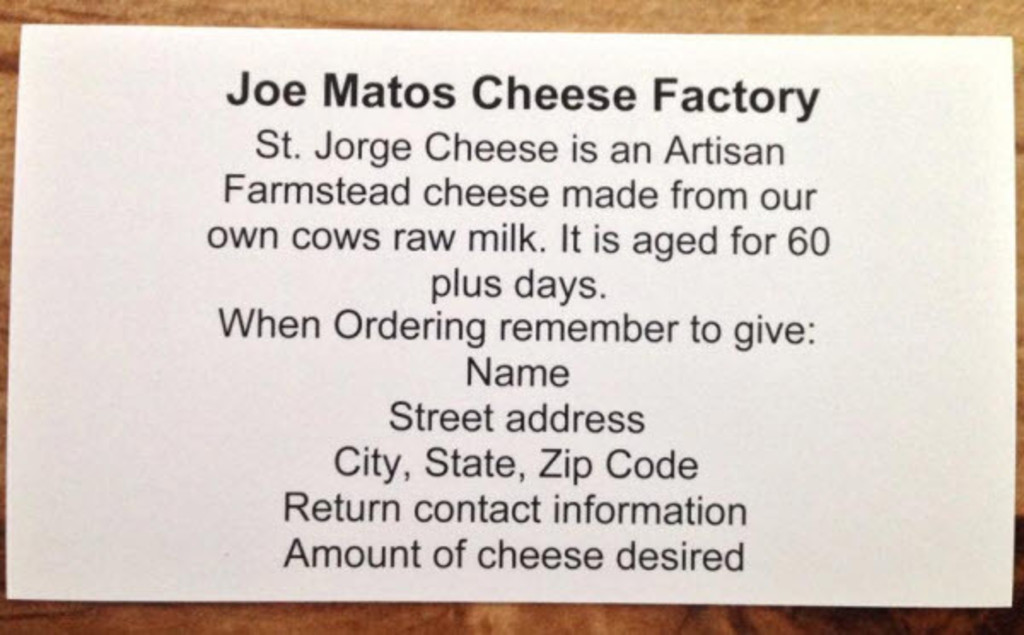 Joe Matos Cheese Factory