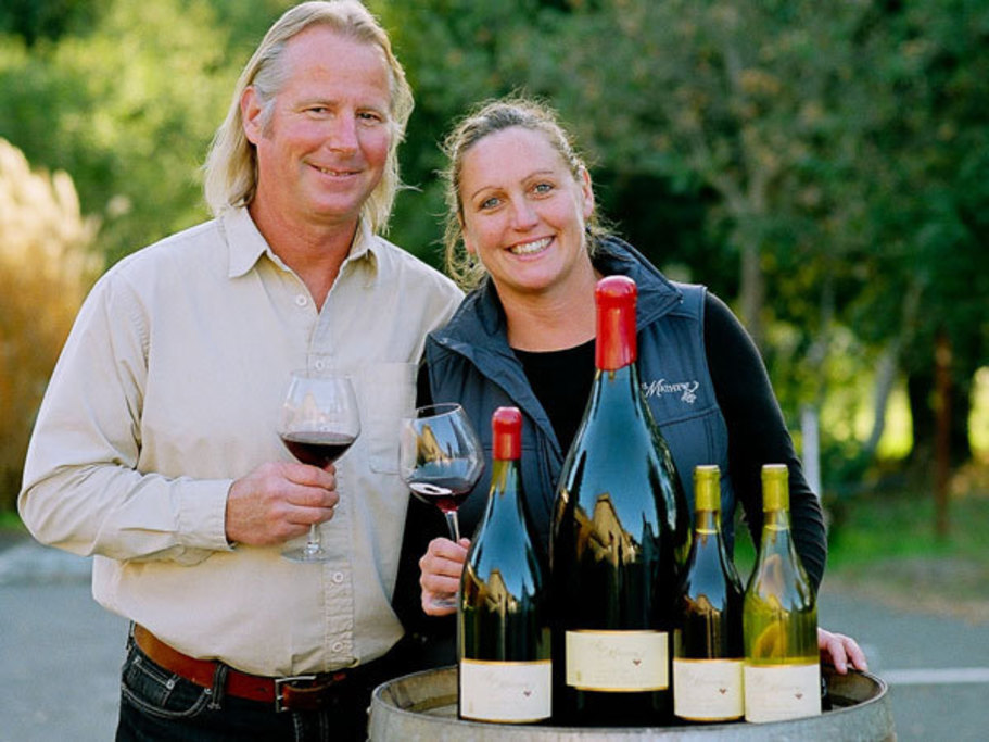 Winemaker and owner Mat Gustafson and his wife Barb