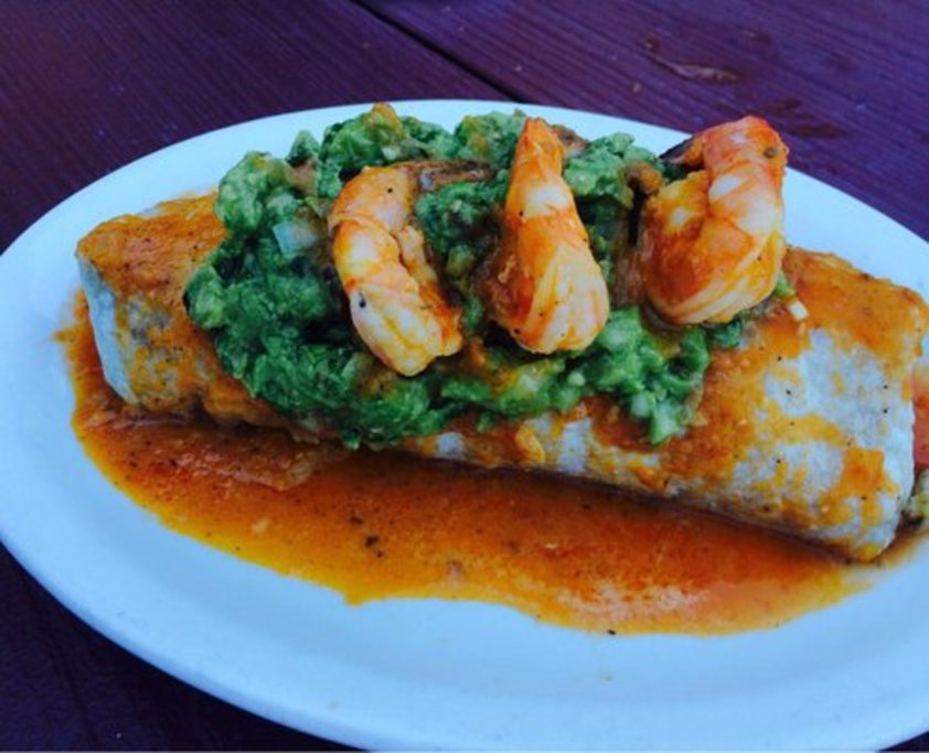 Shrimp Burrito at La Bodeguita Mexican Grill