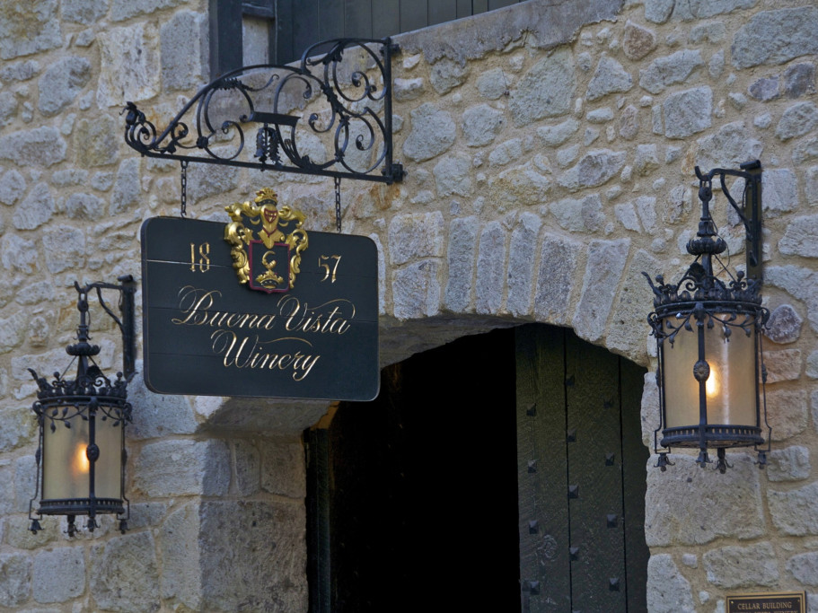 The entrance to Buena Vista Winery