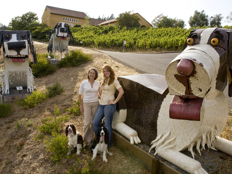 Marimar Estate dog sculptures
