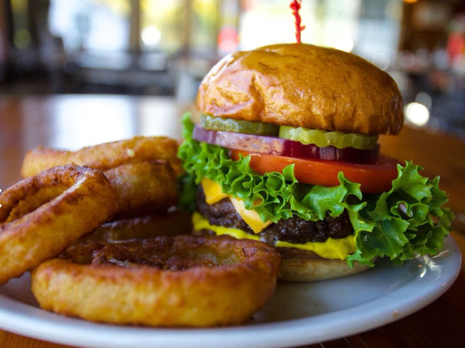 Timberline Restaurant Hamburger made with fresh ground meat