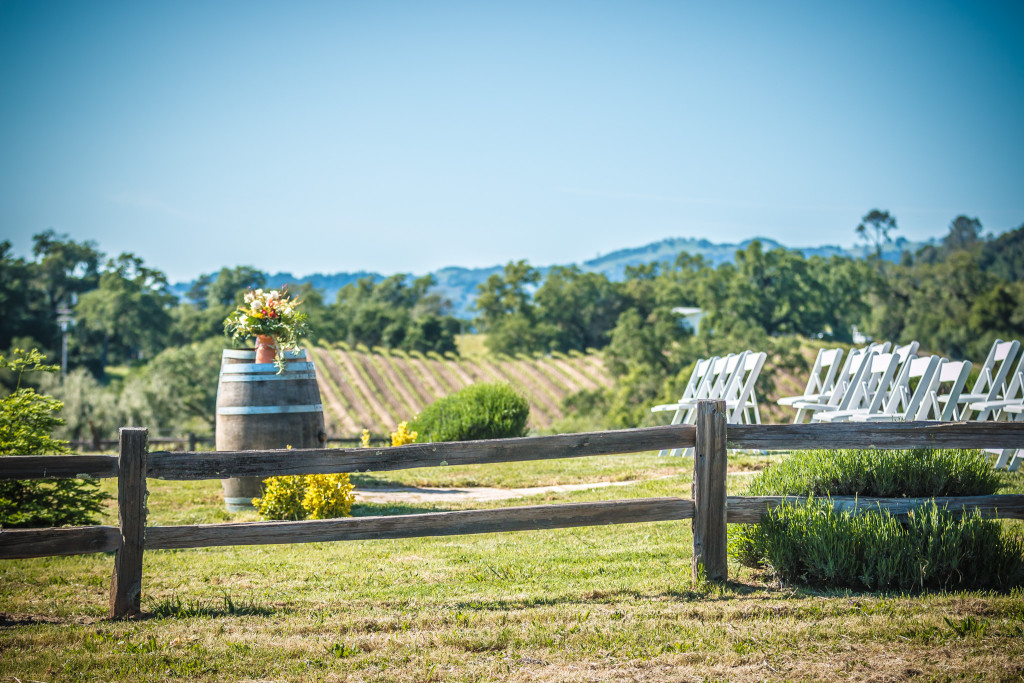 Intimate weddings overlooking Alexander Valley