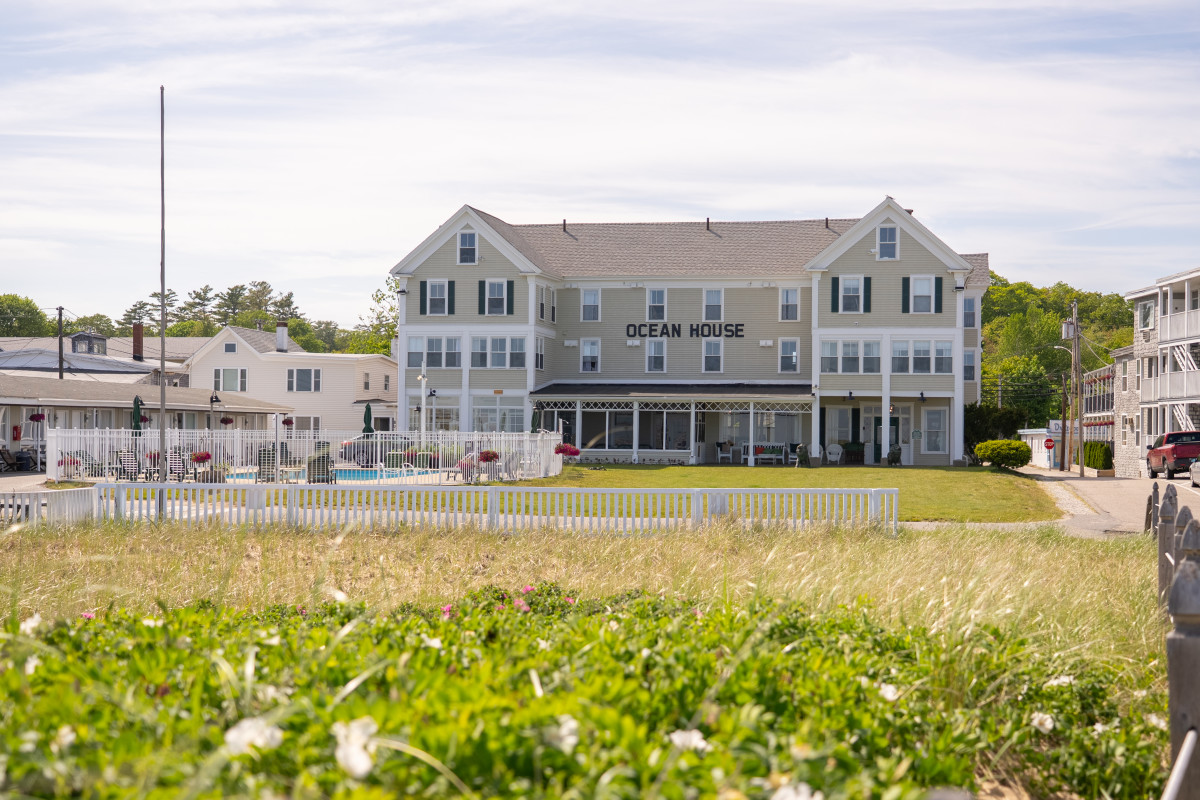 The exterior of the Ocean House Boutique Hotel & Motel Exterior with beach views.