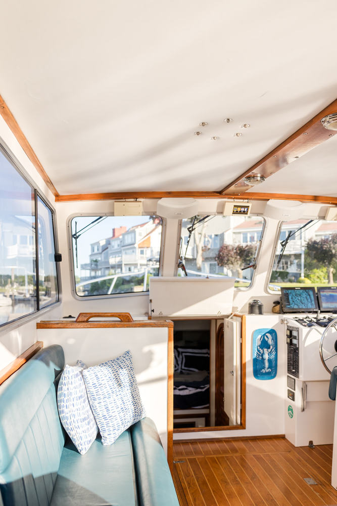This is what you can expect for indoor space aboard the boat.