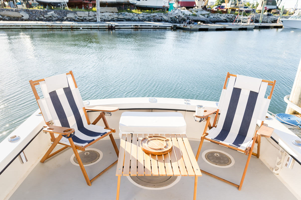 A perfect setup for cruising and viewing the lighthouses or taking in the sunset of Casco Bay