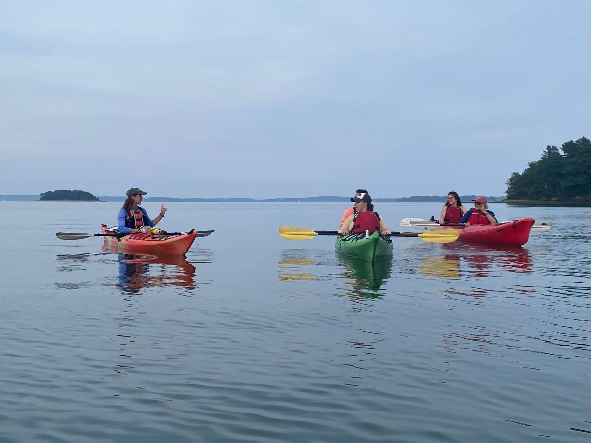 A guided sea kayaking tour with Portland Paddle