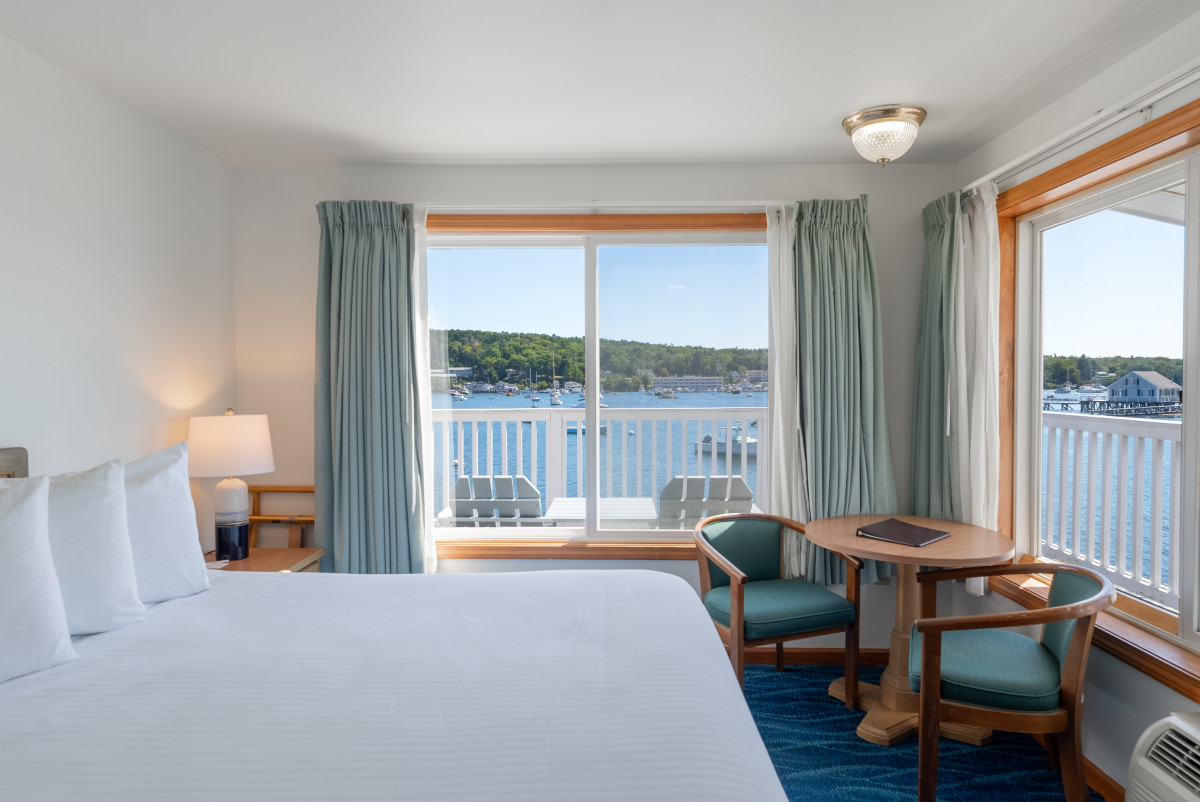 The Tugboat Inn King Room with Harbor Views.