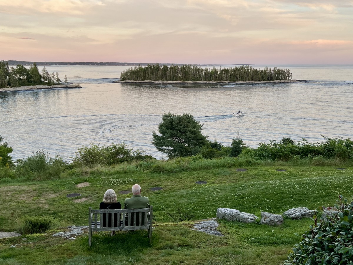 A view of the ocean from the porch at the Grey Havens Inn
