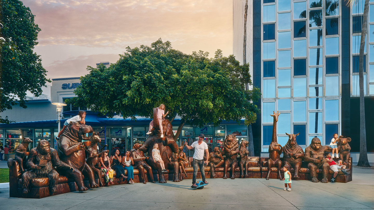 Visit The Wild Couch Party by Gillie and Marc on the 400 block of Lincoln Road - an interactive contemporary sculpture!