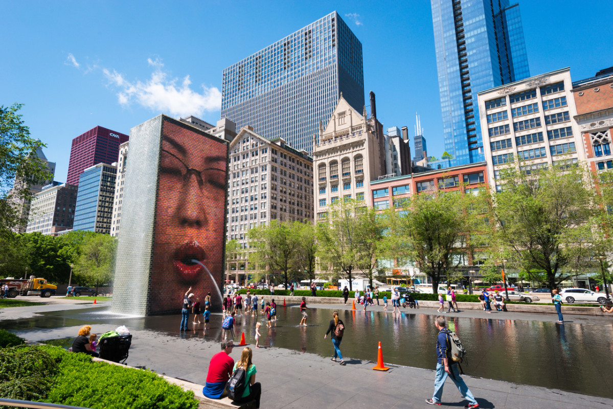 Crown Fountain in Millennium Park