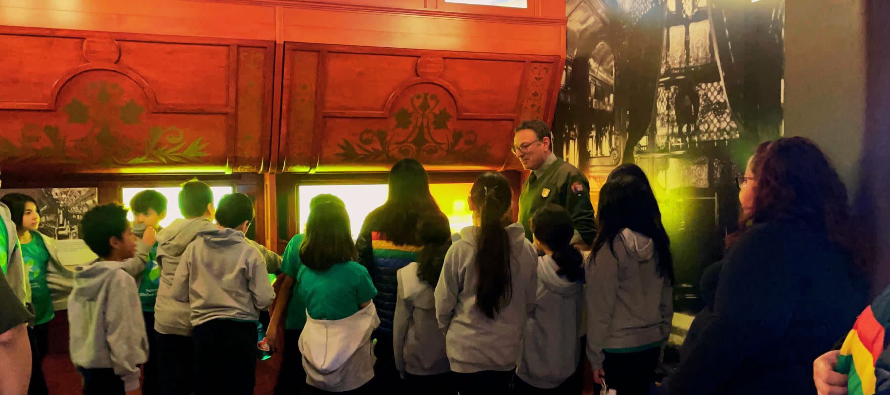 Touring the exhibits at the NPS Visitors Center