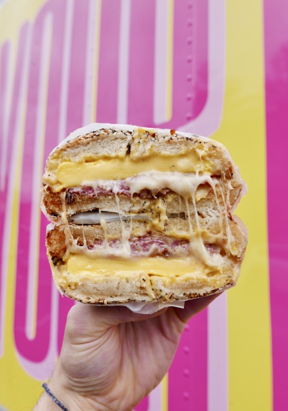 Call Your Mother Deli - Pastrami Sun City Bagel Sandwich
