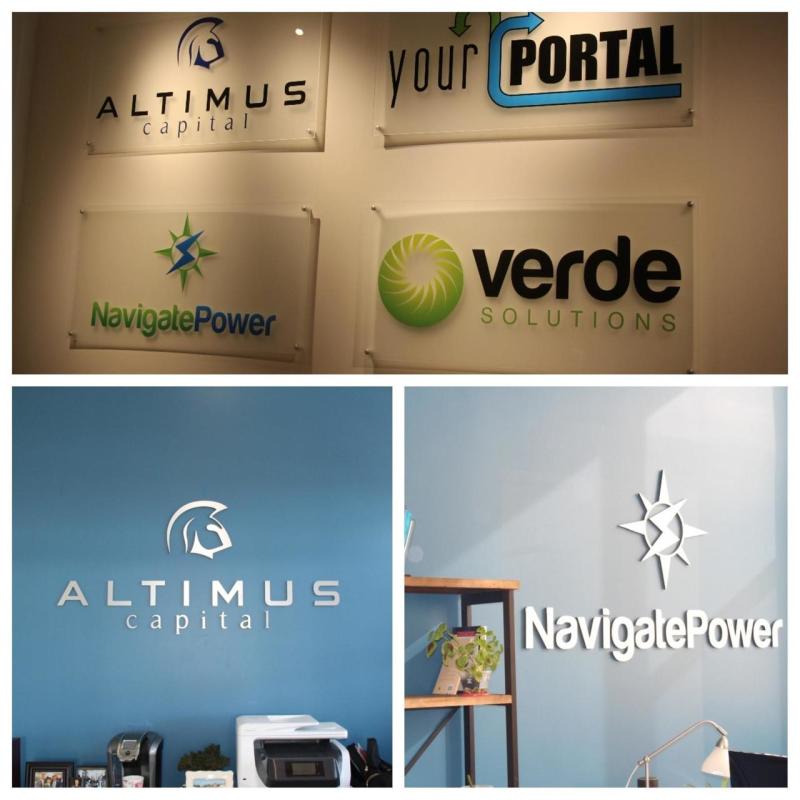 Acrylic and Metal Office Signage