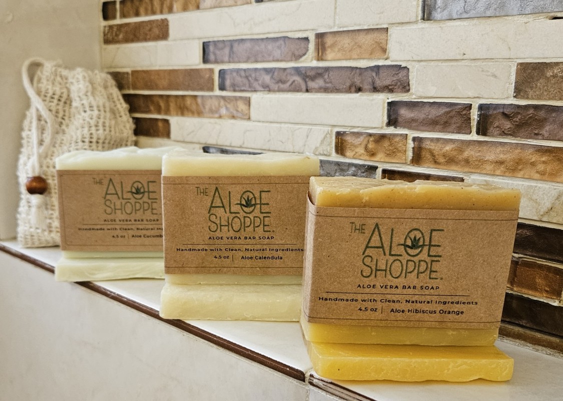 Aloe Cucumber, Calendula, Hibiscus Orange Bar Soaps