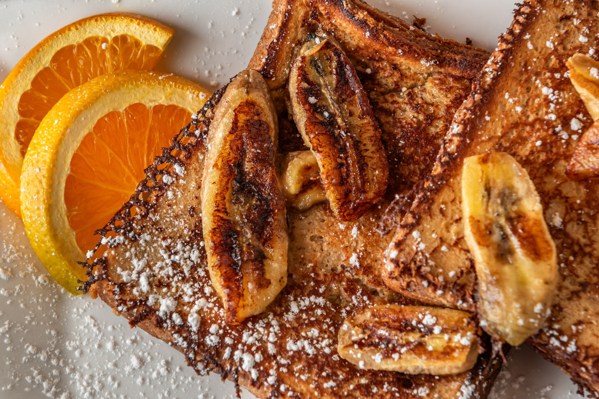 Banana cream stuffed French Toast