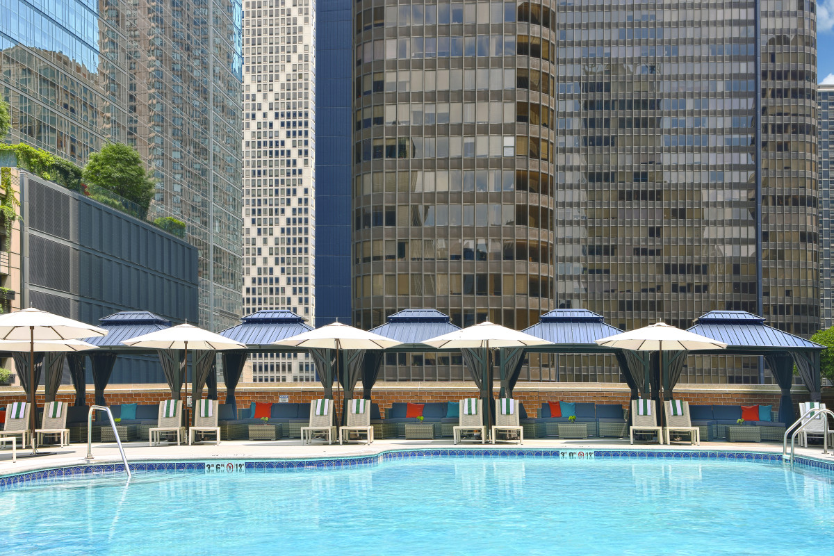 Rooftop Pool and Cabanas
