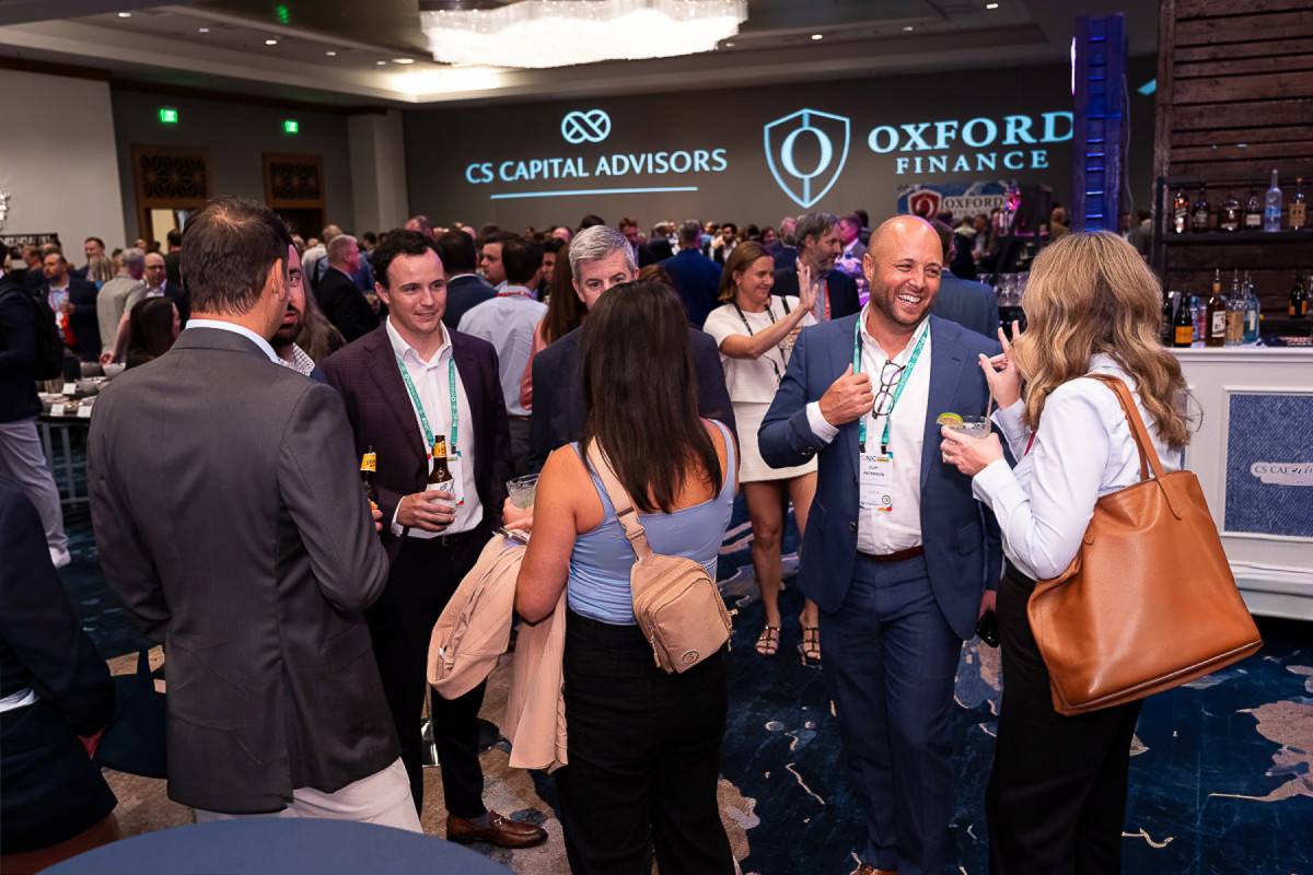 Corporate networking reception at the Sheraton Grand Chicago during a conference
