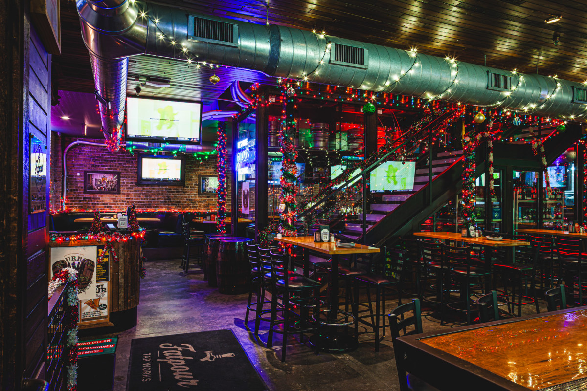 Fatpour Main Bar + Dining Room Holiday Decor