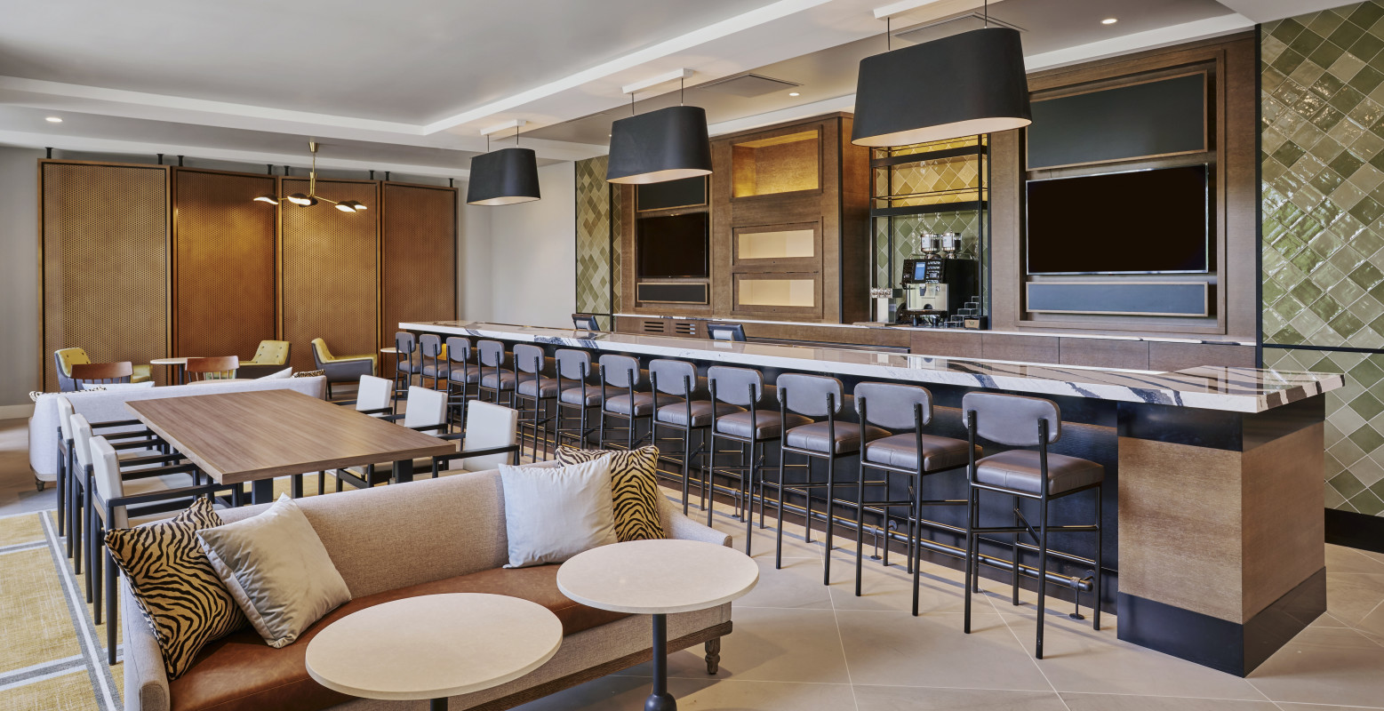 Enjoy drinks and light fare in a modern, social dining space