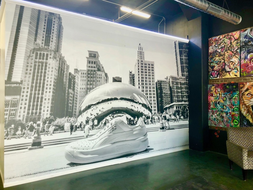 Puma's Pop-Up Shop Wall Mural