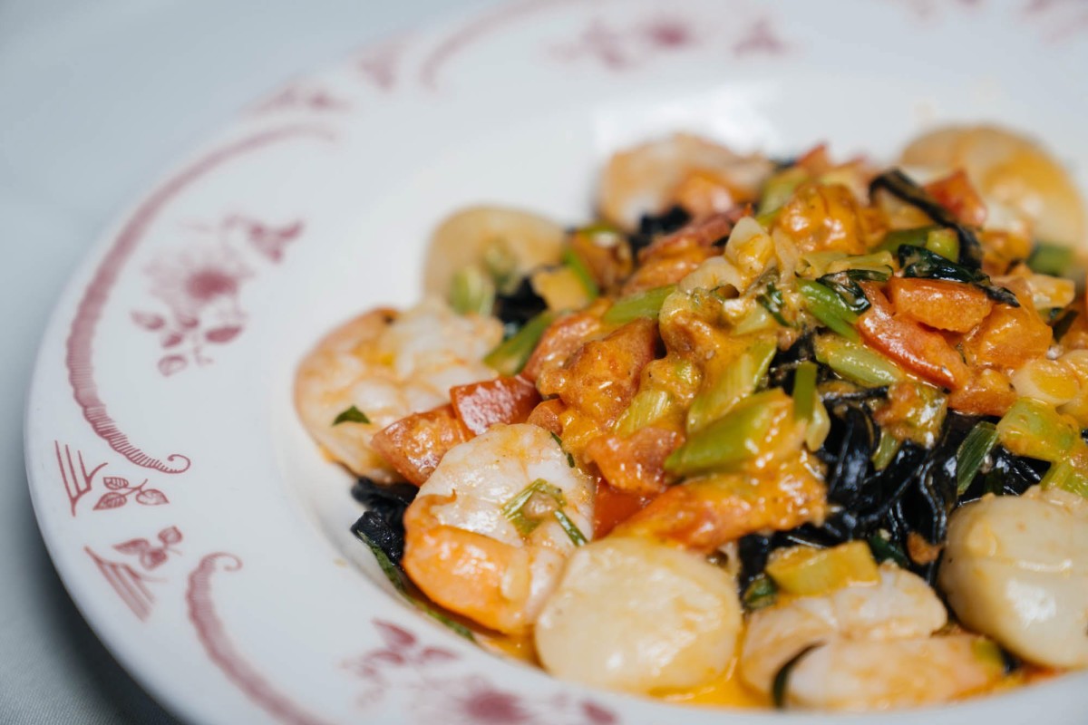 Black Tagliolini W/ Shrimp & Scallops