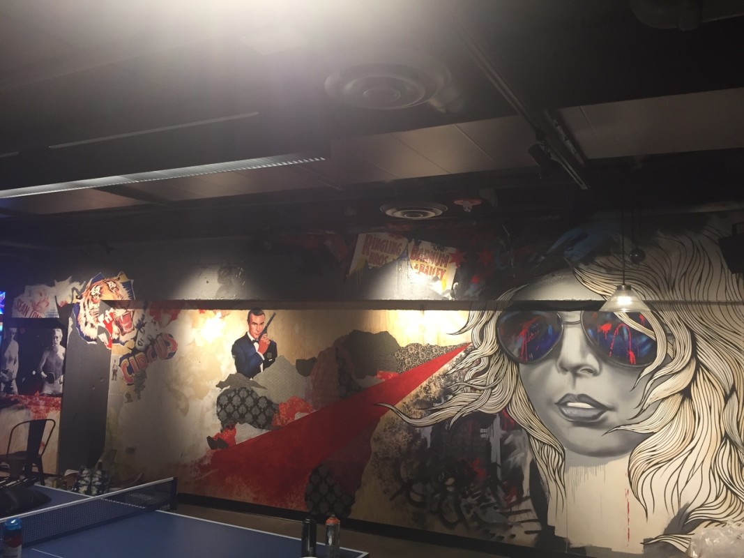 Mixed Media Wall Mural