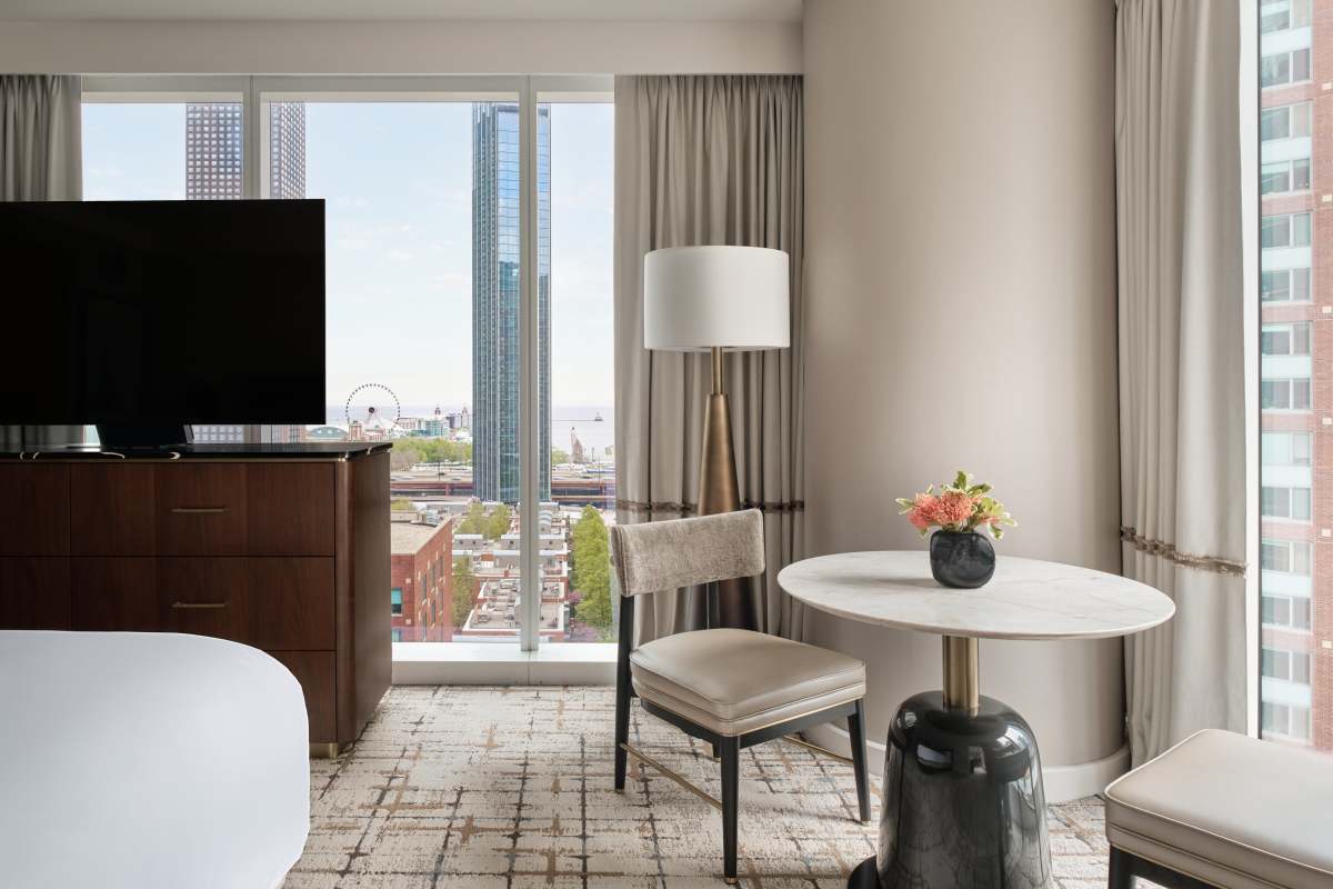 Loews Chicago Hotel- Lake View Suite Bedroom