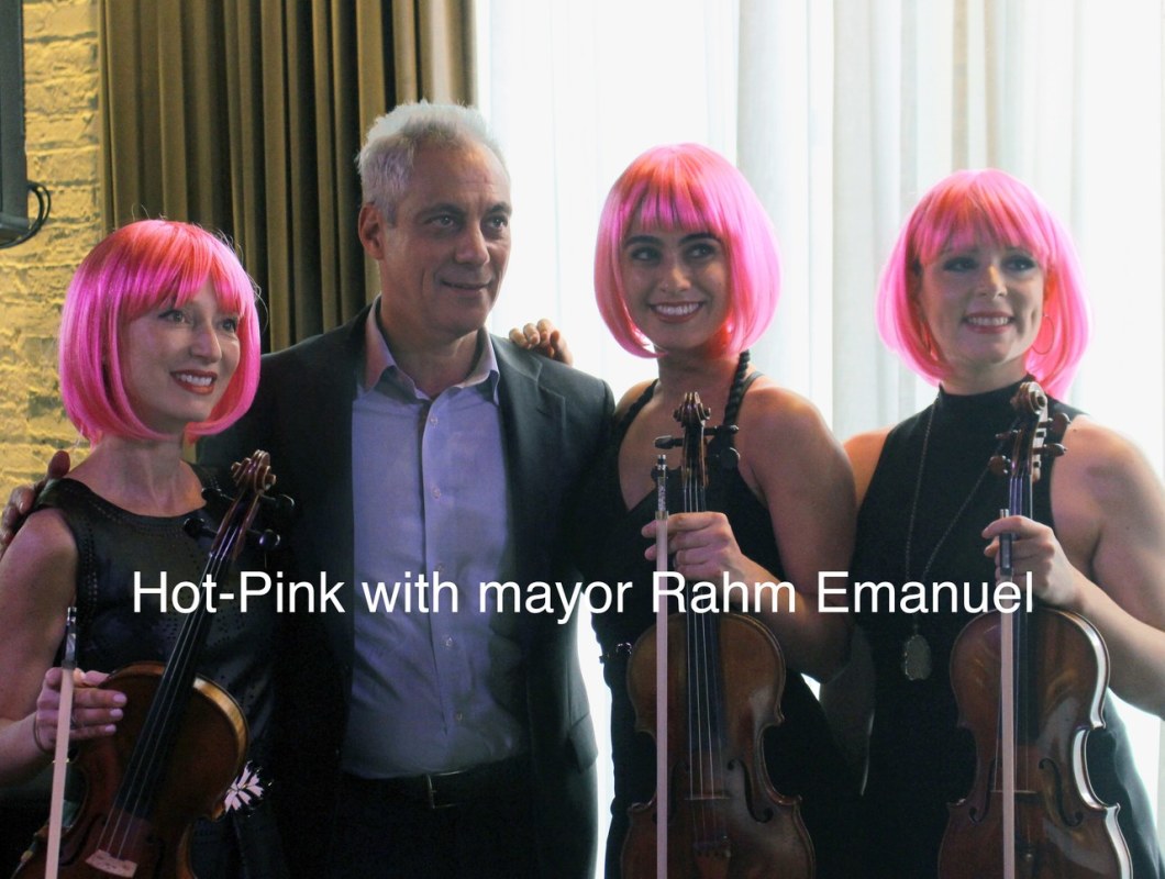 Mayor Rahm Emanuel with Hot-Pink