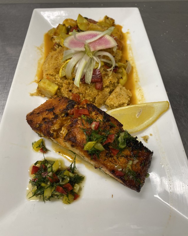 Salmon with couscous