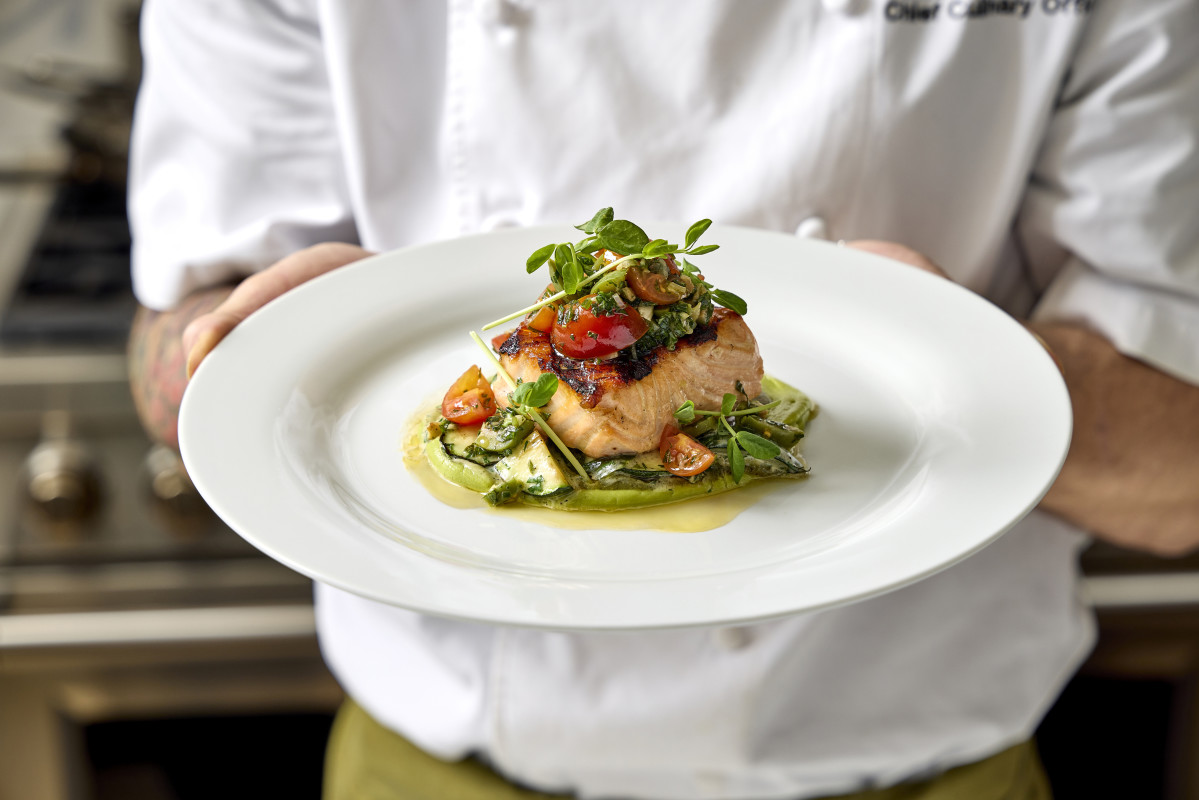 Summer Fish (Wood Grilled Loch Duart Salmon )