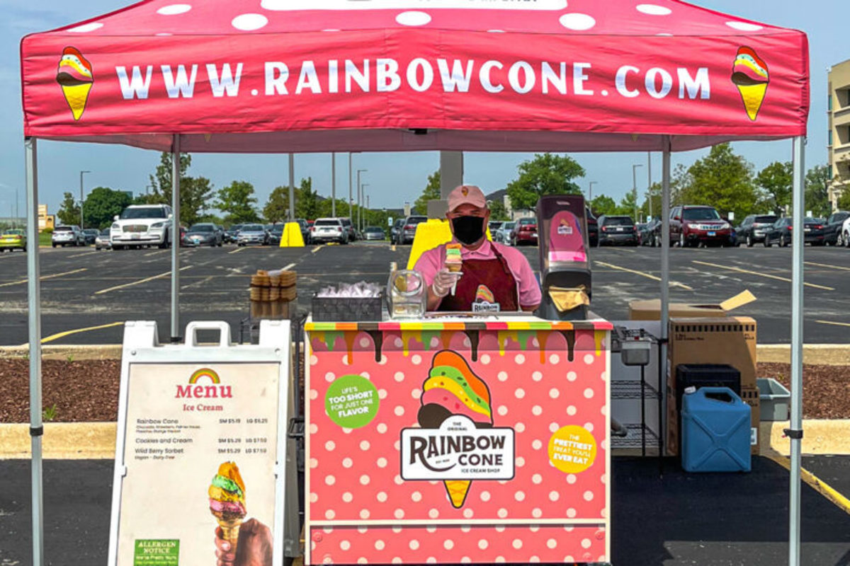 Rainbow Cone Ice Cream Social