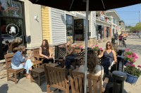 Chillin on Adirondack Winery Lake George Patio